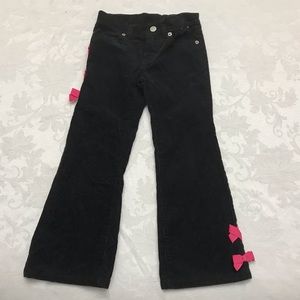 Gymboree Pants Corduroy Pink Bows Flare Wide Leg